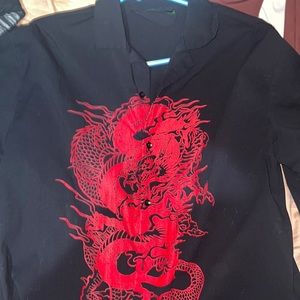 JADED SHIRT WITH SOFT Dragon Detail